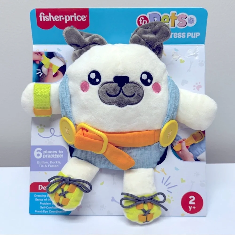 Fisher-Price Fp Pets Learn-To-Dress Pup Preschool Fine Motor Toy For Ages 2+ NEW
